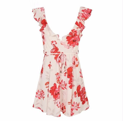 V neck print backless sexy short dress women Ruffle sleeveless sash summer dress 2018 Beach elegant mini dress vestido
V neck print backless sexy short dress women Ruffle sleeveless sash summer dress 2018 Beach elegant mini dress vestido