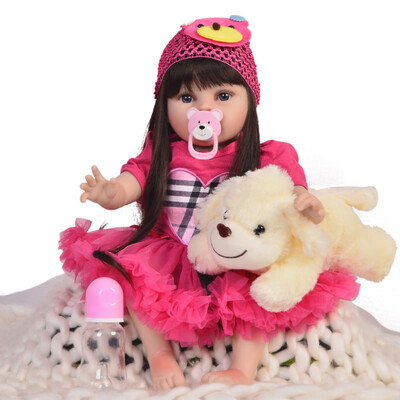22 Inch Real Looking Reborn Baby Girl Doll Soft Vinyl Lifelike Baby Doll Toys For Kids Christmas Birthday Gifts Long Hair
22 Inch Real Looking Reborn Baby Girl Doll Soft Vinyl Lifelike Baby Doll Toys For Kids Christmas Birthday Gifts Long Hair