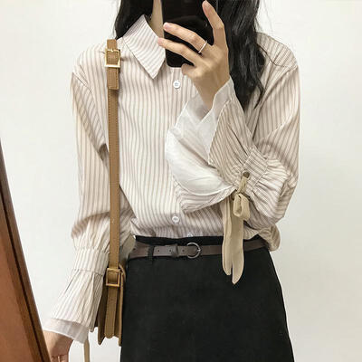 JOY OF JOY 2019 spring new ins super fire chic port wind design sense port soft sister shirt female JWCC191338 apricot color
JOY OF JOY 2019 spring new ins super fire chic port wind design sense port soft sister shirt female JWCC191338 apricot color