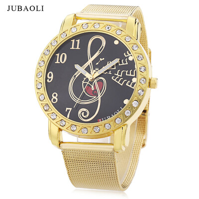 JUBAOLI 1131 Female Quartz Watch Rhinestone Note Pattern Dial Luminous Wristwatch
JUBAOLI 1131 Female Quartz Watch Rhinestone Note Pattern Dial Luminous Wristwatch