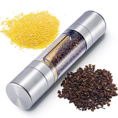 Pepper Grinder 2 in 1 Stainless Steel Manual Salt Pepper Mill Grinder Seasoning Grinding for Cooking Restaurants
Pepper Grinder 2 in 1 Stainless Steel Manual Salt Pepper Mill Grinder Seasoning Grinding for Cooking Restaurants
