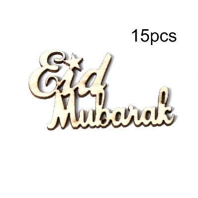15pcs Wooden Eid Mubarak Ramadan Party Supplies Ornament DIY Plaque Pendant Festival Home Decoration
15pcs Wooden Eid Mubarak Ramadan Party Supplies Ornament DIY Plaque Pendant Festival Home Decoration