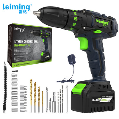 Lei Ming leiming 16V lithium battery hand drill rechargeable pistol drill home multi-function electric screwdriver lithium battery impact drill power tool set hardware tools
Lei Ming leiming 16V lithium battery hand drill rechargeable pistol drill home multi-function electric screwdriver lithium battery impact drill power tool set hardware tools