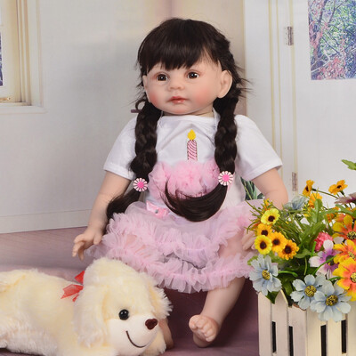 22 Inch New Arrival Reborn Alive Doll Cloth Body 55cm Lifelike Baby Doll Toys For Child Birthday Xmas Gifts DIY Long Hair
22 Inch New Arrival Reborn Alive Doll Cloth Body 55cm Lifelike Baby Doll Toys For Child Birthday Xmas Gifts DIY Long Hair