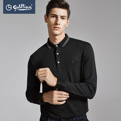 Jin Lilai 2018 Autumn Mens Soft Contrast Lapel Business Casual Long Sleeve T-Shirt Wild Black
Jin Lilai 2018 Autumn Mens Soft Contrast Lapel Business Casual Long Sleeve T-Shirt Wild Black