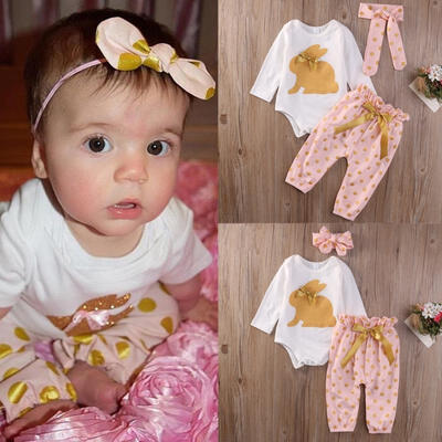 3Pcs Newborn Infant Baby Girls Clothes Polka Dot GOLD RABBIT Romper Leggings Pants Outfit Set
3Pcs Newborn Infant Baby Girls Clothes Polka Dot GOLD RABBIT Romper Leggings Pants Outfit Set