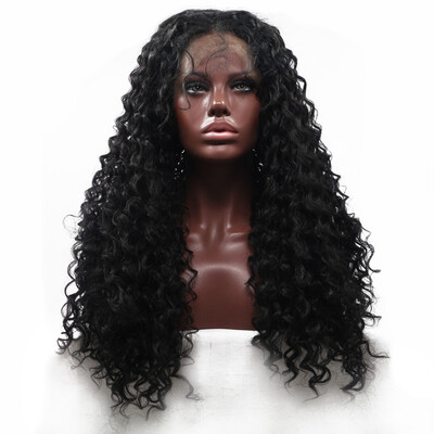 Amazing Star Lace Frontal Wigs Curly Hair Black Color Heat Resistant Hand Tied Lace Frontal Synthetic Hair Wigs For Fashion Women
Amazing Star Lace Frontal Wigs Curly Hair Black Color Heat Resistant Hand Tied Lace Frontal Synthetic Hair Wigs For Fashion Women
