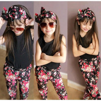 3pcs Fashion Baby Kids Girls Outfits Headband T-shirt Floral Pants Clothes Set Lovely
3pcs Fashion Baby Kids Girls Outfits Headband T-shirt Floral Pants Clothes Set Lovely