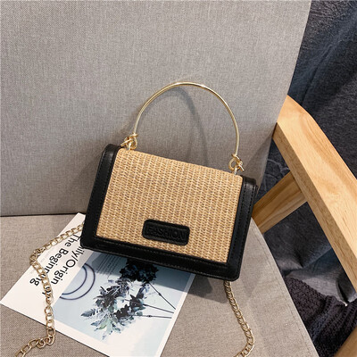 2019 new simple contrast color portable woven bag fashion wild shoulder bag female Sen temperament chain Messenger bag
2019 new simple contrast color portable woven bag fashion wild shoulder bag female Sen temperament chain Messenger bag