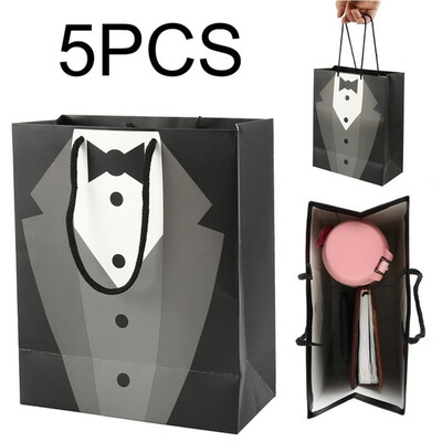 5pcsx Dapper Paper Tuxedo Groomsmen for Wedding Groomsmen Fathers Birthday Anniversary Thank You Gift Bags
5pcsx Dapper Paper Tuxedo Groomsmen for Wedding Groomsmen Fathers Birthday Anniversary Thank You Gift Bags