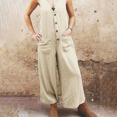 Starmoon Fashion Sexy Women Solid Sleeveless Pocket Button Easy Vest Long Jumpsuit
Starmoon Fashion Sexy Women Solid Sleeveless Pocket Button Easy Vest Long Jumpsuit