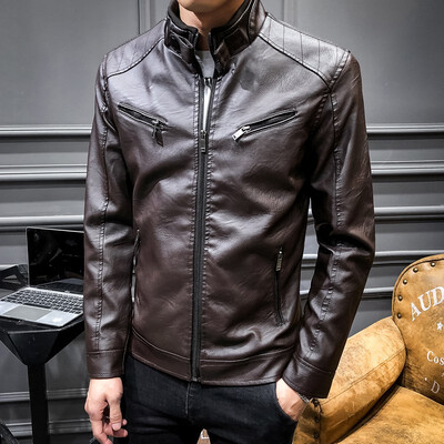 KSENV leather jacket mens self-cultivation handsome&handsome new top trend lapel motorcycle service 11248
KSENV leather jacket mens self-cultivation handsome&handsome new top trend lapel motorcycle service 11248