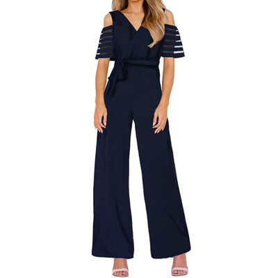 Starmoon Womens Fashion High Waist With Cold Shoulders Solid Color Wide Leg Jumpsuit
Starmoon Womens Fashion High Waist With Cold Shoulders Solid Color Wide Leg Jumpsuit