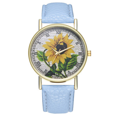 Simple Luxury PU Leather Watches Quartz Wrist Watches Sunflower Painting Women Ladies Couple Watch Clock Jewelry &Ff
Simple Luxury PU Leather Watches Quartz Wrist Watches Sunflower Painting Women Ladies Couple Watch Clock Jewelry &Ff
