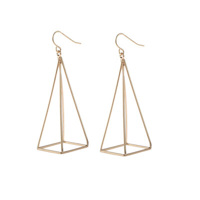 EK283 European American Steampunk 3D Pyramid Triangle piercing ear Drop Earring For Women Dangle Jewelry Gift bijoux brincos
EK283 European American Steampunk 3D Pyramid Triangle piercing ear Drop Earring For Women Dangle Jewelry Gift bijoux brincos