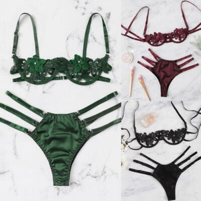 Women Sexy Lingerie Lace BraG-string Thong Set Babydoll Sleepwear Underwear Nightwear
Women Sexy Lingerie Lace BraG-string Thong Set Babydoll Sleepwear Underwear Nightwear
