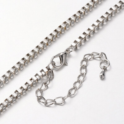 Iron Venetian Chain Necklace Makings with Alloy Lobster Claw Clasps&Iron End Chains Platinum 299
Iron Venetian Chain Necklace Makings with Alloy Lobster Claw Clasps&Iron End Chains Platinum 299