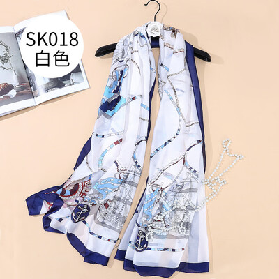 Spring&summer new chain anchor printing silk scarf ladies beach towel shawl wholesale SK018
Spring&summer new chain anchor printing silk scarf ladies beach towel shawl wholesale SK018