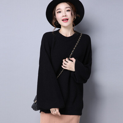 2018 autumn&winter new womens round neck thickening sweater fashion Korean version of solid color jumper women
2018 autumn&winter new womens round neck thickening sweater fashion Korean version of solid color jumper women