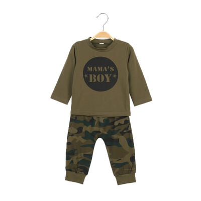 Spring Autumn Casual Baby Long Sleeve Top And Camouflage Trousers Kids Two-piece Outfit Set
Spring Autumn Casual Baby Long Sleeve Top And Camouflage Trousers Kids Two-piece Outfit Set
