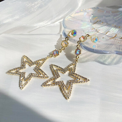925 silver earrings full diamond five-pointed star earrings colorful small fresh crystal earrings fashion earrings ladies net red
925 silver earrings full diamond five-pointed star earrings colorful small fresh crystal earrings fashion earrings ladies net red
