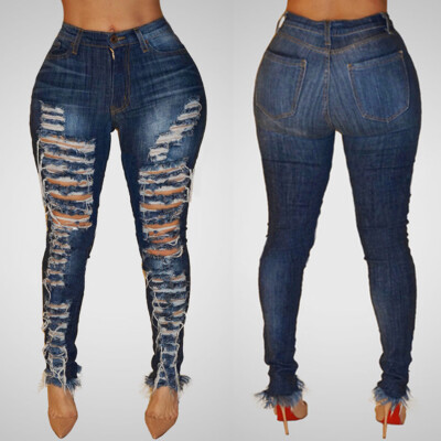 Tailored Women High Waisted Hole Skinny Denim Jeans Stretch Slim Pants Calf Length Jeans
Tailored Women High Waisted Hole Skinny Denim Jeans Stretch Slim Pants Calf Length Jeans