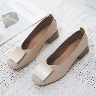 Retro granny shoes thick single shoes womens low heel bean shoes 2019 spring OL square head round head Korean shallow pouring sho
Retro granny shoes thick single shoes womens low heel bean shoes 2019 spring OL square head round head Korean shallow pouring sho