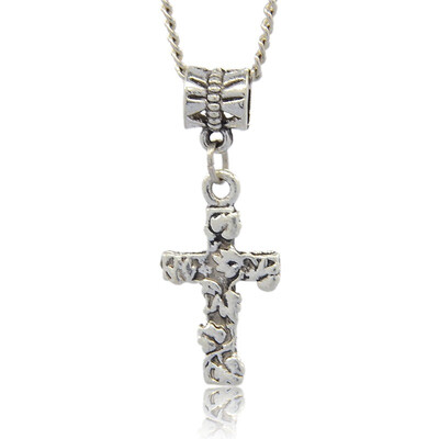 Tibetan Style Alloy European Dangle Beads Large Hole Pendants Cross with Flower Pattern Antique Silver 35mm Hole 5mm
Tibetan Style Alloy European Dangle Beads Large Hole Pendants Cross with Flower Pattern Antique Silver 35mm Hole 5mm