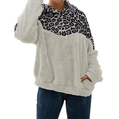 Fashion Autumn And Winter Women Leopard splice Long Sleeves Hooded Casual Loose Double-faced plush Sweatshirt
Fashion Autumn And Winter Women Leopard splice Long Sleeves Hooded Casual Loose Double-faced plush Sweatshirt