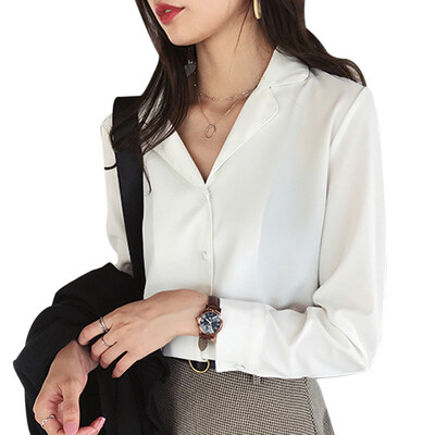 Women Shirts Blouses Long Sleeve Turn-Down Collar Solid Ladies Chiffon Blouse Tops Office Lady Plus Size Chemise Femme
Women Shirts Blouses Long Sleeve Turn-Down Collar Solid Ladies Chiffon Blouse Tops Office Lady Plus Size Chemise Femme