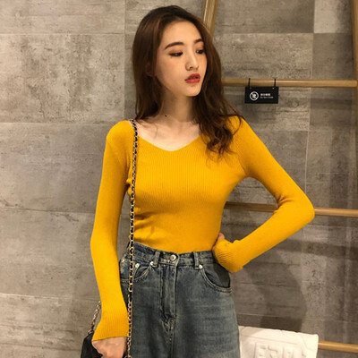 Slim Fit slimming Sweaters Women Fashion Casual V-Neck Sweaters Solid Winter wild Long Sleeve Sweat Shirts HOT SALE
Slim Fit slimming Sweaters Women Fashion Casual V-Neck Sweaters Solid Winter wild Long Sleeve Sweat Shirts HOT SALE