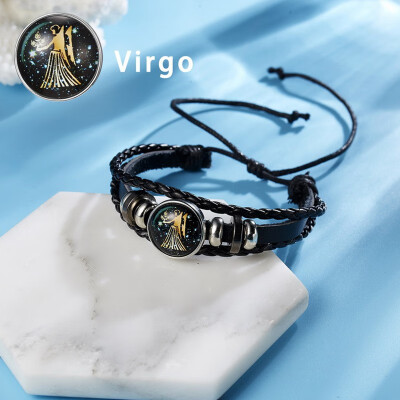 12 Constellations Punk Leather Zodiac Sign Beads Bangle Bracelets For Women Men Jewelry Travel Bracelets Holiday Gift
12 Constellations Punk Leather Zodiac Sign Beads Bangle Bracelets For Women Men Jewelry Travel Bracelets Holiday Gift