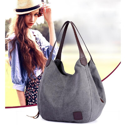 Fashion Women Vintage Canvas Handbags Shoulder Bags Large Capacity Multi-Pockets Casual Ladies Totes
Fashion Women Vintage Canvas Handbags Shoulder Bags Large Capacity Multi-Pockets Casual Ladies Totes