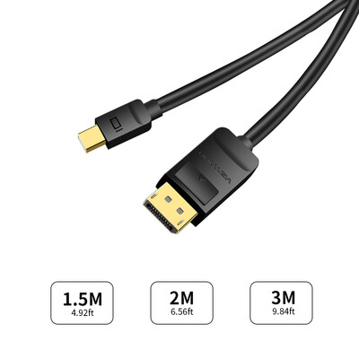 VENTION Mini DP to DP Adapter Cable 4K60Hz Mini DisplayPort to DisplayPort Converter Male to Male Gold-plated Cord for Macbook Th
VENTION Mini DP to DP Adapter Cable 4K60Hz Mini DisplayPort to DisplayPort Converter Male to Male Gold-plated Cord for Macbook Th