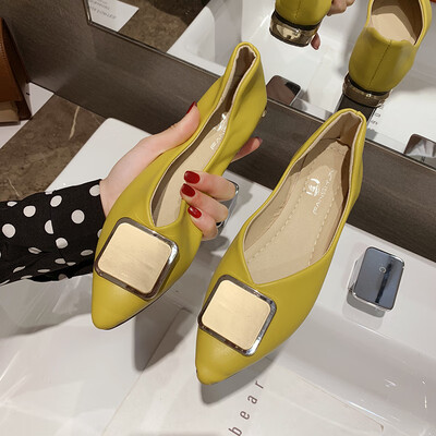 Single Shoe Women Summer Metal Button Evening Shoes Soft Bottom&Shallow Point Flat Bottom Shoes
Single Shoe Women Summer Metal Button Evening Shoes Soft Bottom&Shallow Point Flat Bottom Shoes