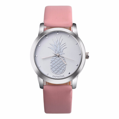 New Womens Pineapple Leather Band Analog Quartz Watch Ladies Rose Gold Dial Casual Female Sport Watches montre femme Clock 533
New Womens Pineapple Leather Band Analog Quartz Watch Ladies Rose Gold Dial Casual Female Sport Watches montre femme Clock 533