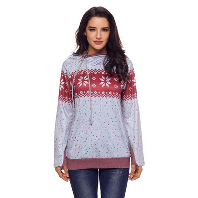 Daily sports snowflake pattern long sleeve two pockets casual hooded sweatshirt womens
Daily sports snowflake pattern long sleeve two pockets casual hooded sweatshirt womens