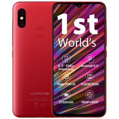 UMIDIGI F1 4G Phablet 63 inch Android 90 Helio P60 Octa Core 20GHz 4GB RAM 128GB ROM 160MP Front Camera Fingerprint Sensor 515
UMIDIGI F1 4G Phablet 63 inch Android 90 Helio P60 Octa Core 20GHz 4GB RAM 128GB ROM 160MP Front Camera Fingerprint Sensor 515