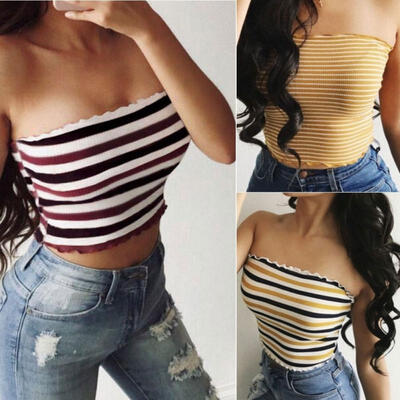 Summer 2018 Sexy Womens Girls Crop Stripe Bustier Bralette Corset Tops Strapless Tank Blouses
Summer 2018 Sexy Womens Girls Crop Stripe Bustier Bralette Corset Tops Strapless Tank Blouses