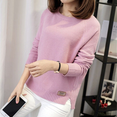 Sweater Women Simple Casual Long-sleeved Round Neck Sweater Loose Style Solid Color Knit Bottoming Top
Sweater Women Simple Casual Long-sleeved Round Neck Sweater Loose Style Solid Color Knit Bottoming Top