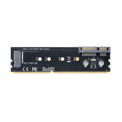 DDR to M2 Hard Disk Adapter Card SATA to M2 NGFF B-key 2230224222602280 SSD Adapter DDR4 Memory Slot SSD Expansion Card
DDR to M2 Hard Disk Adapter Card SATA to M2 NGFF B-key 2230224222602280 SSD Adapter DDR4 Memory Slot SSD Expansion Card