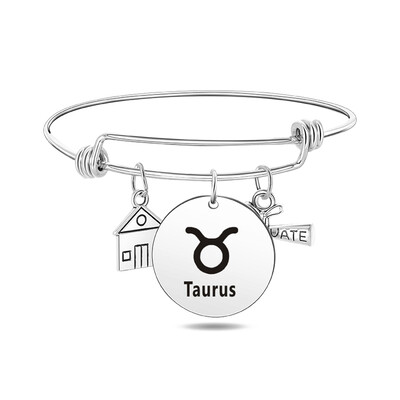 12 Constellation Bracelet Zodiac Sign Diploma House Pendant Stainless Steel Charm Bracelets Bangles
12 Constellation Bracelet Zodiac Sign Diploma House Pendant Stainless Steel Charm Bracelets Bangles