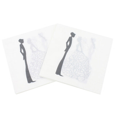 New Hot 20Pcs Bride Groom Party Paper Napkins Wedding Table Decoupage Bridal Shower Tissue Serviettes Party Decor Supplies
New Hot 20Pcs Bride Groom Party Paper Napkins Wedding Table Decoupage Bridal Shower Tissue Serviettes Party Decor Supplies