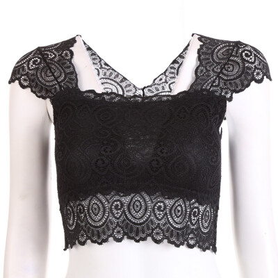 Sexy Lace Vest Tank Bra Bustier Crop Top Female Floral Cami Padded Tank Tops Womens Intimates T8
Sexy Lace Vest Tank Bra Bustier Crop Top Female Floral Cami Padded Tank Tops Womens Intimates T8