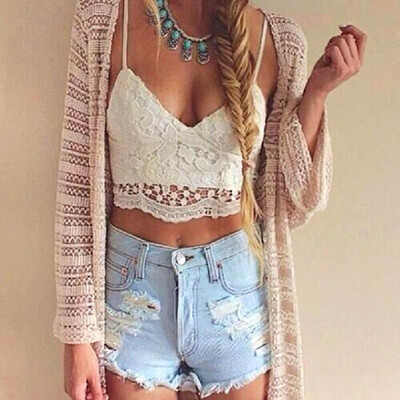 New Sexy Women Crop Top Crochet Lace Deep V Neck Spaghetti Strap Backless Tank Camisole Bralette BlackWhite
New Sexy Women Crop Top Crochet Lace Deep V Neck Spaghetti Strap Backless Tank Camisole Bralette BlackWhite