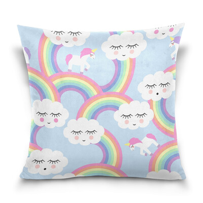ALAZA Throw Pillow Cover 16 X 16 inch Christmas Gift Cushion Cover with Rainbow And Unicorns Printed Pillowcase
ALAZA Throw Pillow Cover 16 X 16 inch Christmas Gift Cushion Cover with Rainbow And Unicorns Printed Pillowcase