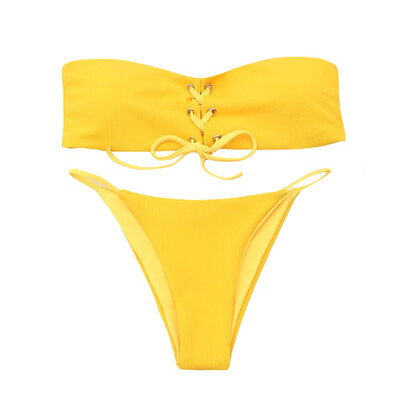 Roseonmyhand Women Bikini Set Push-Up Padded Swimwear Bandage Solid Wrapped Chest Swimsuit
Roseonmyhand Women Bikini Set Push-Up Padded Swimwear Bandage Solid Wrapped Chest Swimsuit