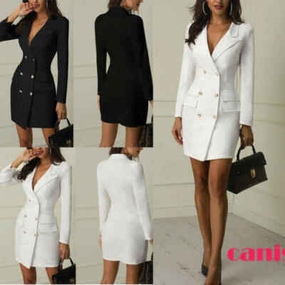 Women OL Lady Slim Spring Elegant Double Breasted Work Coat Jacket Outerwear
Women OL Lady Slim Spring Elegant Double Breasted Work Coat Jacket Outerwear