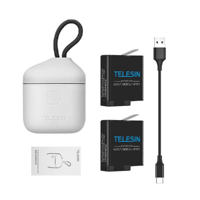 TELESIN Allin Box Camera Battery Charger Kit Set with 2 Pcs Batteries Support Storage Charging TF Card Reader Portable Chargin
TELESIN Allin Box Camera Battery Charger Kit Set with 2 Pcs Batteries Support Storage Charging TF Card Reader Portable Chargin