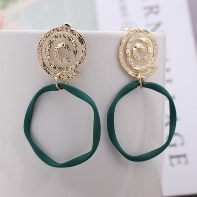 EK729 New Geometric Metal Spray Print Drop Earring Spiral Irragular Big Round Earring Jewelry Party Statement Brincos Pink Blue
EK729 New Geometric Metal Spray Print Drop Earring Spiral Irragular Big Round Earring Jewelry Party Statement Brincos Pink Blue